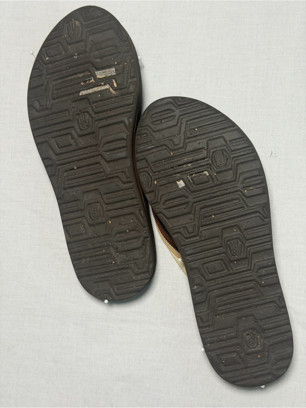 Teva Brown Flip Flop Sandals with Tan and Cream Straps (E0019) - Picture 4 of 4